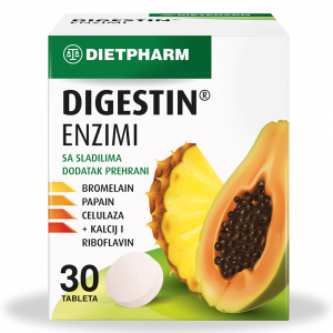 DIETPHARM Digestin enzimi - 30 tableta za žvakanje