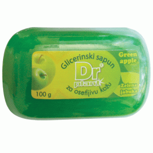 DR PLANT Glicerinski sapun za osjetljivu kožu zelena jabuka 100g