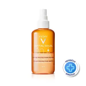VICHY CAPITAL SOLEIL Hidratantna vodica za zaštitu od sunca za naglašen ten za lice i tijelo SPF30, 200 ml