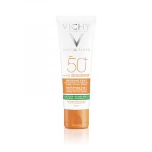 VICHY CAPITAL SOLEIL Matirajuća njega 3-u-1 protiv masnog sjaja SPF50+, 50 ml