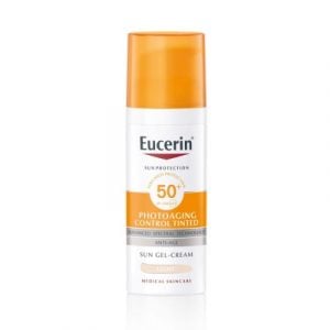 EUCERIN Sun Photoageing Control tonirana gel/krema, tamna nijansa SPF50, 50ml