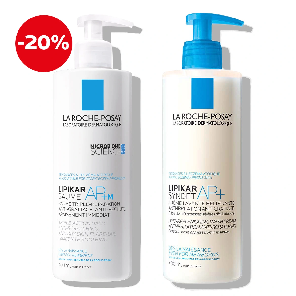 La Roche-Posay LIPIKAR Protocol for dry skin prone to atopy (cleansing and care)