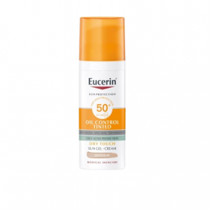 EUCERIN Oil Control tonirana krema za lice, srednje tamna nijansa SPF50. 50ml