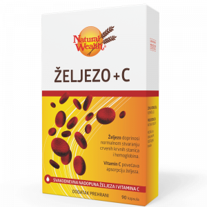 NATURAL WEALTH željezo + vitamin c 100 kapsula
