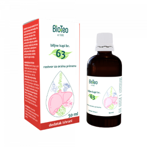 Bio-Teo Biljne kapi br. 63 za čišćenje jetre 50ml