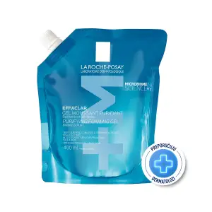 LA ROCHE POSAY EFFACLAR Pjenušavi gel za čišćenje masne, osjetljive kože sklone aknama, 400 ml ECO REFILL