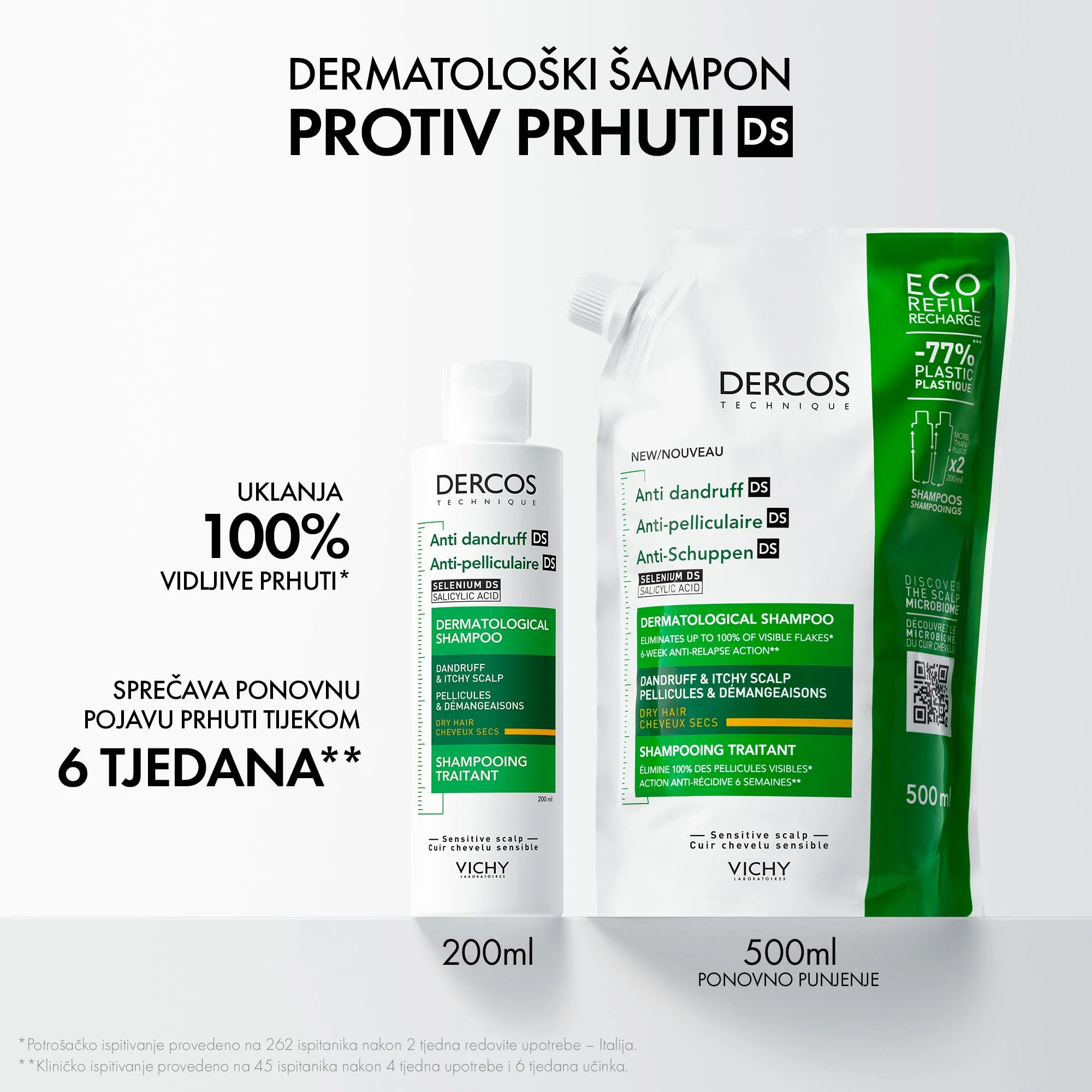 Vichy DERCOS Anti-Dandruff Shampoo + eco refill for dry scalp (3)