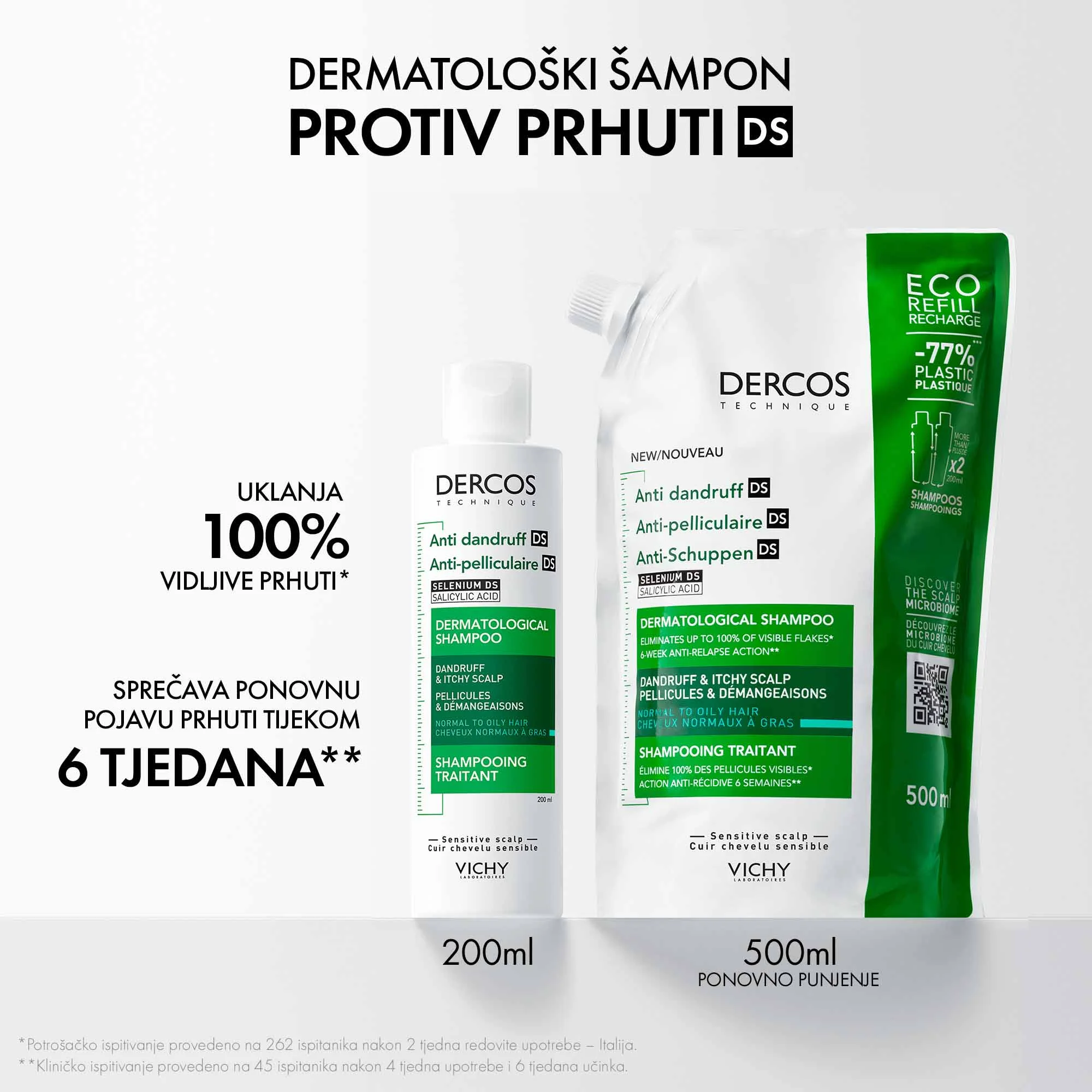 Vichy DERCOS Anti-Dandruff Shampoo + eco refill for oily scalp (3)