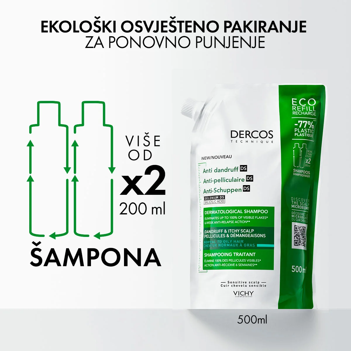 Vichy DERCOS Anti-Dandruff Shampoo + eco refill for oily scalp (4)