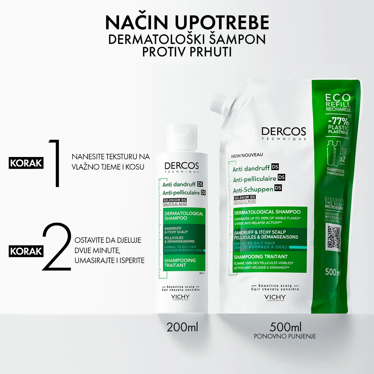 Vichy DERCOS Anti-Dandruff Shampoo + eco refill for oily scalp (5)