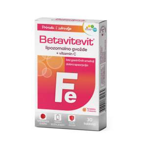 BETAVITEVIT Lipozomalno gvožđe + vitamin C, 30 tableta
