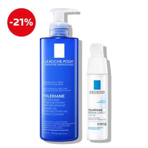La Roche-Posay rutina za osjetljivu kožu sklonu alergijama (Toleriane pjenušavi gel 400ml + Dermallergo krema 40ml)*