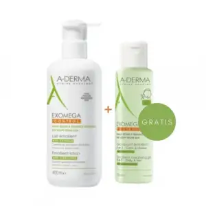 ADERMA EXOMEGA Emolijentno mlijeko 400ml + emolijentni gel za čišćenje 2u1 200ml