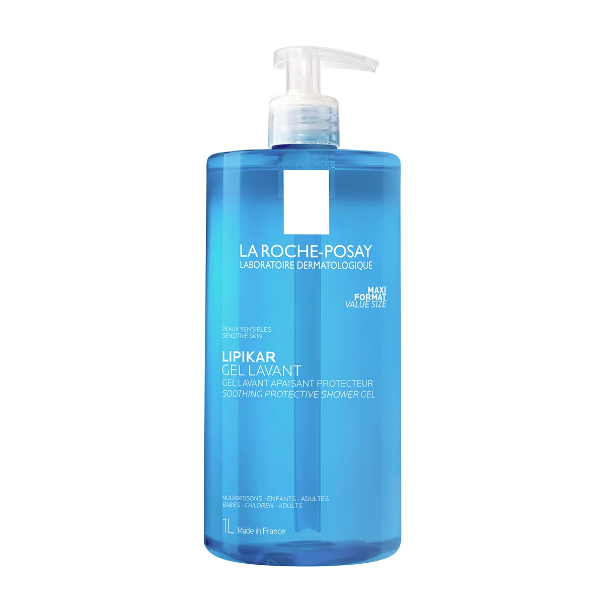 La Roche-Posay LIPIKAR GEL LAVANT Umirujući i zaštitni gel za tuširanje beba, djece i odraslih, za suhu kožu, 1L