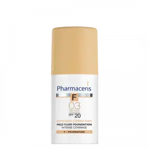 PHARMACERIS Tečni puder za intenzivno prekrivanje SPF20, 30ml - Bronze 03 (Rok:02/2027)
