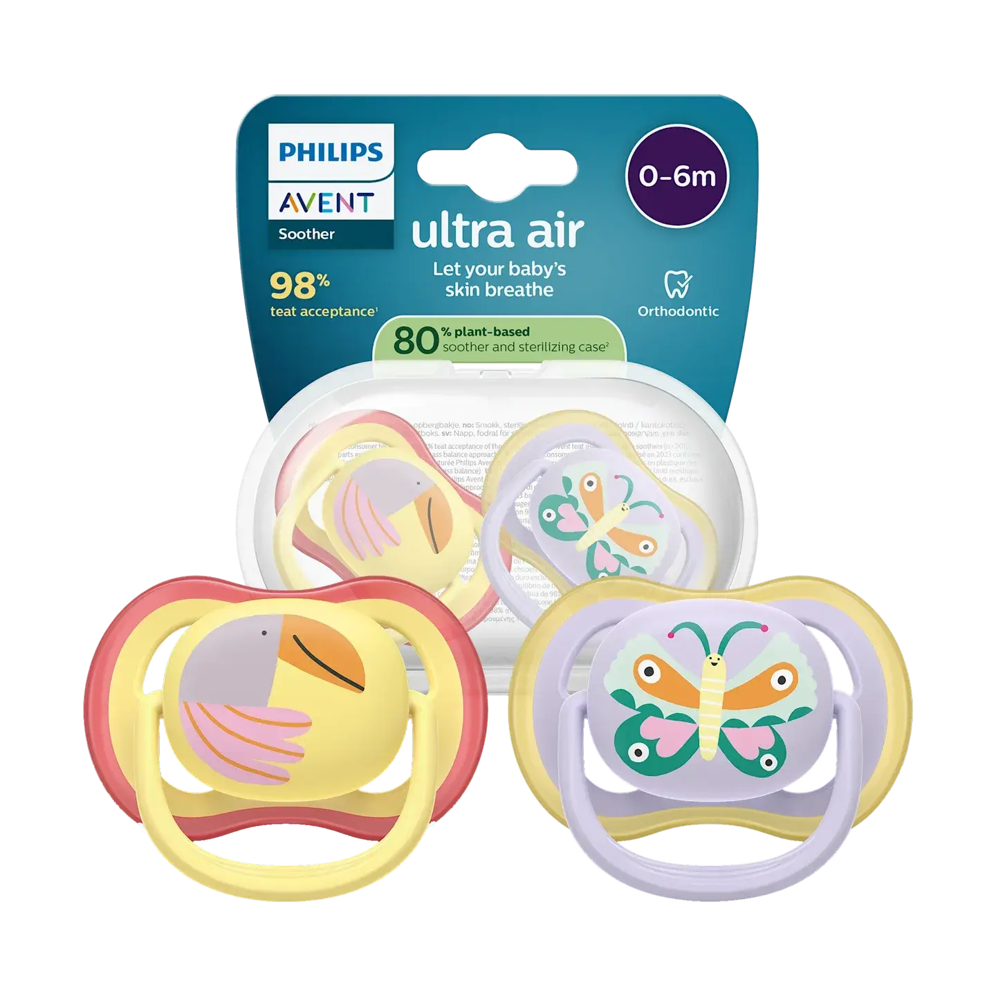 AVENT Ultra Air Duda varalica leptir/ptica 0-6m 2kom